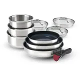 Qulinart Topf-Set 10-tlg. 3 x Kochtopf + 3 x Bratpfanne + 3 x Siebdeckel