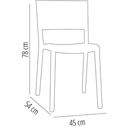 Resol SPOT Stuhl Indoor, Outdoor Set 2 Schokolade