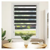 vidaXL Doppelrollo Seitenzug Duo Rollo 100 x 175 cm schwarz