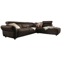 KAWOLA Ecksofa Riso Leder Recamiere rechts anthrazit