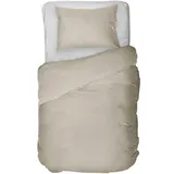 Kayori Bettwäsche "Saya", beige (sand), B/L: 155cm x 220cm, 1 Stk., 1 Stk., Mako-Satin, B/L: 80cm x 80cm, 2 Stk., Mako-Satin, Obermaterial: 100% Baumwolle, Bettwäsche, Bettwäsche, 100% Mako Satin