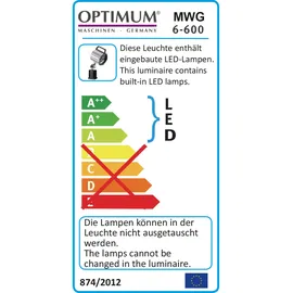 Optimum Werkstattleuchte Aluminium mehrfarbig