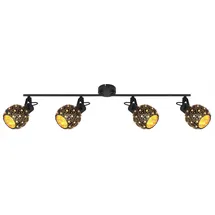 GLOBO Jodie 4 Deckenspot 12 x 26 x 90 cm Gold/Schwarz