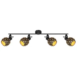 GLOBO Jodie 4 Deckenspot 12 x 26 x 90 cm Gold/Schwarz