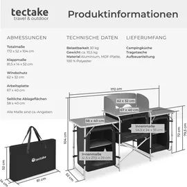 Tectake Campingküche XXL Schwarz