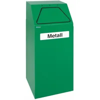 Proregal Abfallsammler Stahleinsatz & selbstschließender Einwurfklappe, 65L, HxBxT 97x40x38cm
