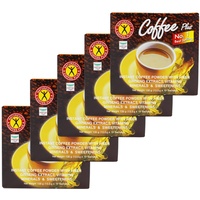 5x135g Coffee Plus Instant Coffee mit Ginseng Extrakt Instant Kaffee Ginseng