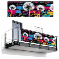 MuchoWow Balkon-Sichtschutz, Schwarz, Kunststoff, Rechteckig, 300x100 cm, Sonnen- & Sichtschutz, Sichtschutz Garten, Balkon Sichtschutze