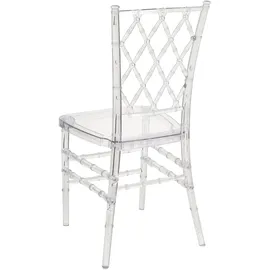 Beliani Esszimmerstuhl 2er Set Transparent Kunststoff Schick Elegant Minimalistisch