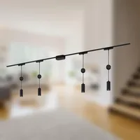 B.K.Licht BRILONER - Schienensystem Luxtrail Komplettset, 4x LED Pendel,