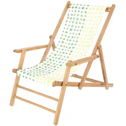 Jan Kurtz - Maxx Deckchair Teakholz, Bezug Designers Guild Amlapura Moos