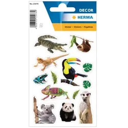 10 Stück Herma Schmucketikett Exotische Tiere 4008705154789 Herma