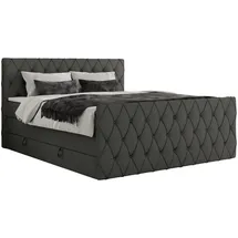 MKS Meble Boxspringbett mit Bettkasten, - grau - Maße cm B: 181 H: 110