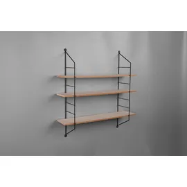 Mirrors and More Wandregal Clara 62 x 14,5 x 60 cm Braun/Schwarz