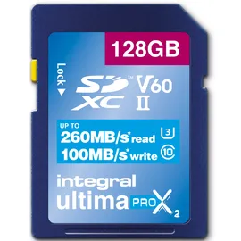 Integral SDXC-Card Ultima X2 128GB V60 (260/100MB/s)