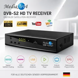 MediaArt Türkische TV Sat Receiver MEDIAART- 4 Full HD Astra + Türksat programmiert USB