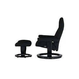 Stressless Relaxsessel Consul Leder 76 x 100 x 71 cm Schwarz mit Hocker