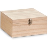 Zeller Aufbewahrungsbox, Holz, Natur, 20 x 20 x 9,5 cm