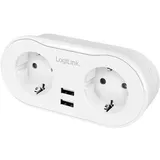 Logilink Funksteckdose 2-fach Weiß 2 St.