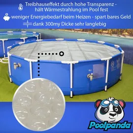 poolpanda Power rund | transparent 300 my 16 mm Luftblasen