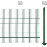 Arvotec Doppelstabmattenzaun EASY 143 zum Aufschrauben, (Set, 55-St), Zaunhöhe 143 cm, Zaunlänge 2 - 60 m grün 54 m x 143 cm