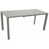 DEGAMO BAGO Ausziehtisch 120/162 x 70 x 74 cm Silber/Grau