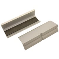 GSR Schraubstock-Schonbacken, 2-teilig, Schraubstock Backen, Aluminium mit Magnet Spann-Backen, Schutzbacken für Maschinenschraubstock, (125mm) Silber