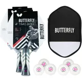 Butterfly Butterfly® Timo Boll Vision 3000 Tischtennisschläger | Hülle | 6x TT Bälle bunt No Size