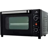 Lentz Mini-Backofen 12 L in Schwarz 1050W bis zu 230°C mit 3 Heizstufen, Timer