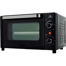 LENTZ Mini-Backofen 12 L in Schwarz 1050W bis zu 230°C mit 3 Heizstufen, Timer