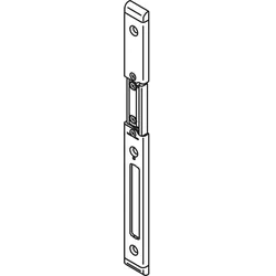 Schließblech -Securyverstellbar links, Falz 11/20 mm, verzinkt silber