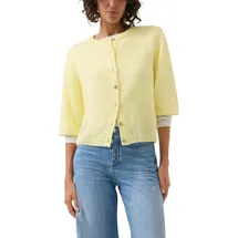 s.Oliver Strickjacke aus Alpaka-Mix mit Halbarm Gelb 44