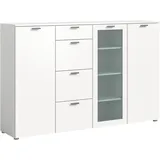 INOSIGN Highboard »Onex, Breite 179 cm, mit Glastür, vielseitig einsetzbar«, in verschiedenen Farben, Kommode, Schrank, Anrichte, weiß