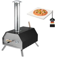 bremermann Pizzaofen inkl. Pizzastein 30x2x30 cm // für Brikett, Kohle, Pellets