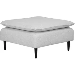 Polsterhocker ANDAS "ALVIK", silber, B:82cm H:48cm T:82cm, 100% Polyester, Hocker, Modul- zum eigenen Zusammenstellen. Passend zur Serie »Alvik«