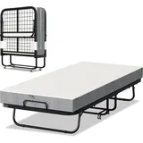 Randaco 80x190cm Gästebett Mit Matratze, Auf Rädern, Klappbar, Klappbett Bis 120 Kg, Tragbar