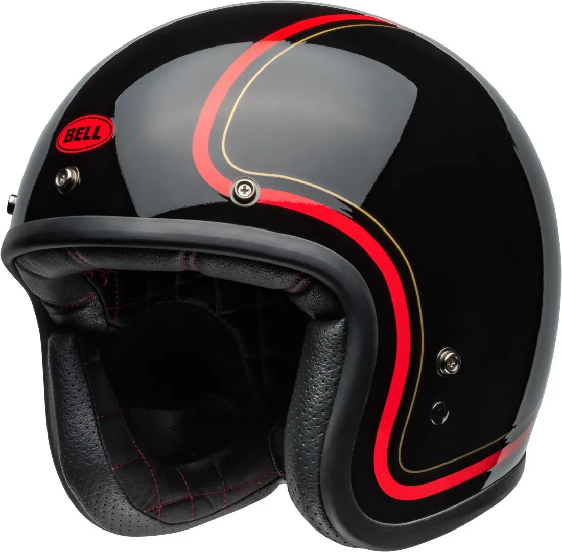 Bell Custom 500 Chief Jet Helm, zwart-rood, M Voorman