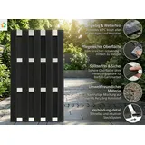 prestige home living outdoor WPC-Sichtschutzzaun 180 x 90 cm Schwarz