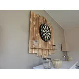 WDS WOODEN Dartboard Surround | Premium Dart-Wandschutz | OHNE Tablet-Halter naturholzfarben|braun No Size