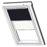 VELUX Verdunkelungs-Rollo Duo DFD M06 1100S Dunkelblau/Weiß Schiene: alu