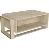 moebel17 Couchtisch Beige Holz 107 x 41 x 60 cm