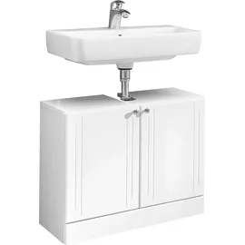 Saphir Waschbeckenunterschrank Quickset 955 65 x 54 cm Weiß Hochglanz