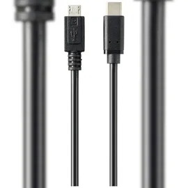 Renkforce USB-Kabel USB 2.0 USB-C® Stecker, USB-Micro-B Stecker 1.00 m Schwarz Rund RF-5719754