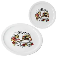 Mambocat 2er Set Mario XXL Pizzateller Ø33,5cm 2 Pers.
