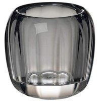 Villeroy & Boch - Coloured DeLight Teelichthalter Cozy Grey, Kerzenhalter aus hochwertigem Kristallglas, grau, spülmaschinenfest