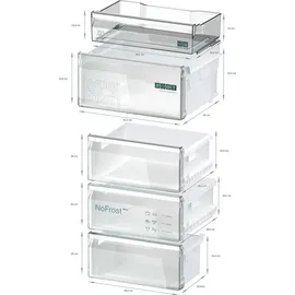 Siemens iQ300 KG39NXIBF Kühl-Gefrierkombination (363 l, 2030 mm hoch, Edelstahl)