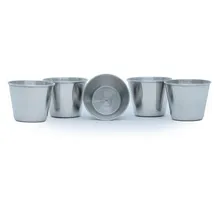 Intirilife Kaffeetasse 0,055 l Silber 5 St.