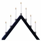 Star Trading Star LED-Fensterleuchter Tall-A" 7-flammig, Material: Holz/Metall, 63 x 66 cm, Vierfarb-Karton, schwarz
