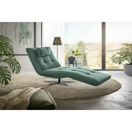 KAWOLA Relaxliege LETICIA Feincord 0 x 0 x 0 cm Grün mit Nackenkissen