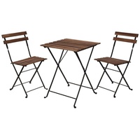 PROGARDEN Bistro-Set 3-tlg. Schwarz